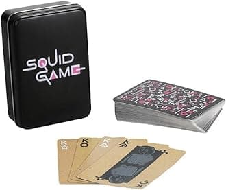Squid Game Illustrated Playing Cards - Officially Licensed Netflix Classic Card Game in Collector's Tin, Iconic Designs and Characters, Gift for Fans | Paladone