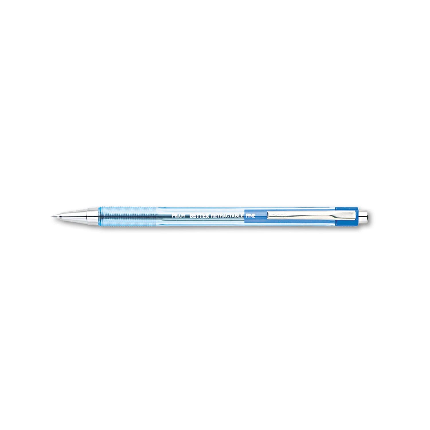 The Better Ball Point Pen Refillable & Retractable Ballpoint Pens, Fine Point, Blue Ink, 12-Pack (30001)