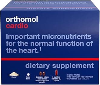 OrthomolCardio, 30-Day Supply, Comprehensive Supplement for Cardiovascular Health with Essential Nutrients for Circulatory System Support