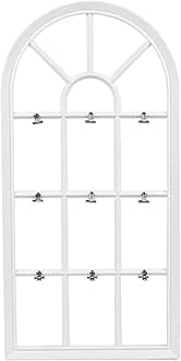 Prinz 9-Opening Window Wall Collage Clip Picture Frame, Holds 4' x 6' Photos, White, 13.58' X 27.6' X 0.98