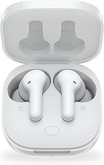 QCY T13 in Ear Wireless Earbuds | Globally Leading Brand | 4 Mic ENC Noise Cancelling | 40hrs Playtime | 3D Stereo | Quick Charge 5mins for 1hr Playtime | Smart App Support | IPX5, White