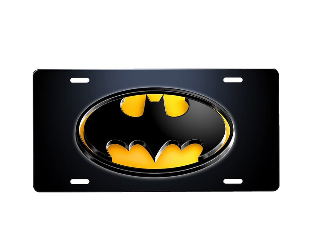 Yellow Batman License Plate Custom Made