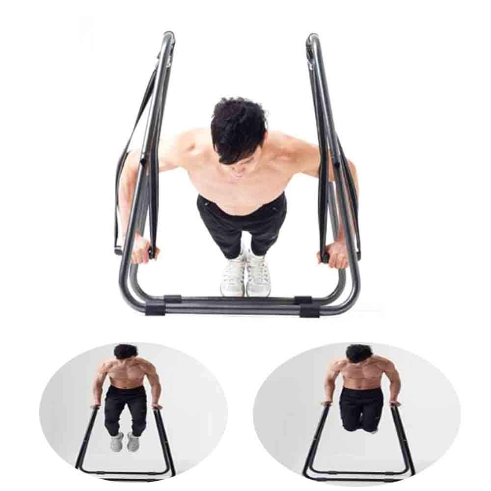 Stand Sturdy Dip Stand Body Press Parallel Bar, With Straps, Push Ups Fitness Support, With Foam Grips, Non Slip Rubber Feet, Training Equipment