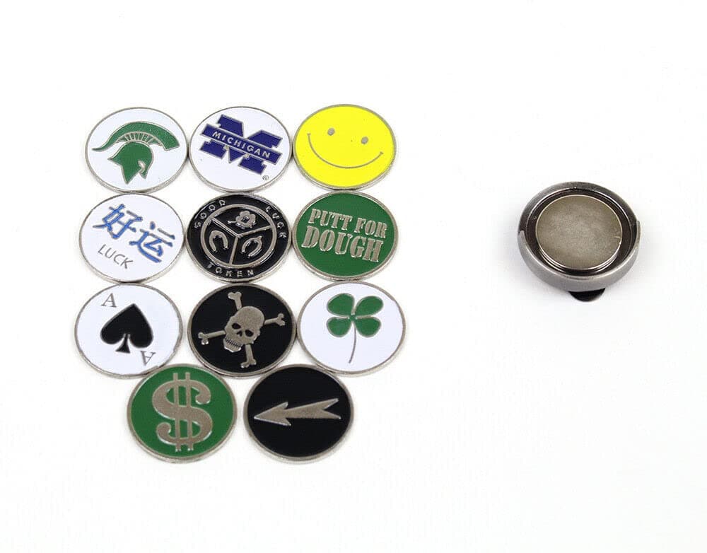 Player Supreme Divot Tool or Visor Clip Golf Ball Marker Sets (Each Sold Separately)