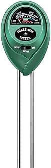 Soil Tester, 3-in-1 Plant Moisture Meter Light and PH Tester for Home, Garden, Lawn, Farm, Indoor & Outdoor Use, Promote Plants Healthy Growth