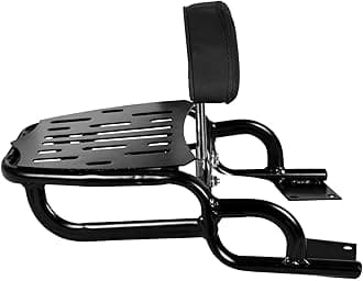 Adjustable Cushion Backrest with Luggage Carrier with Heavy Weight Load Support (RE Hunter 350)