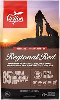 ORIJEN Grain Free Poultry Free High Protein Dry Dog Food Regional Red Recipe 23.5lb Bag