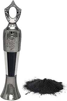 𝒌𝒐𝒉𝒍 Powder Eyeliner,100% Natural Egyptian 𝒌𝒐𝒉𝒍 Eyeliner–iInspired by Ancient Egyptian Beauty, Handmade Waterproof Long-Lasting Natural Traditional -Silver black(7-14 days delivery)