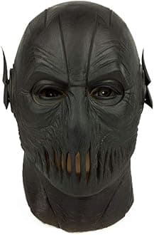 Black Super Villain Super Hero Overhead Latex Mask