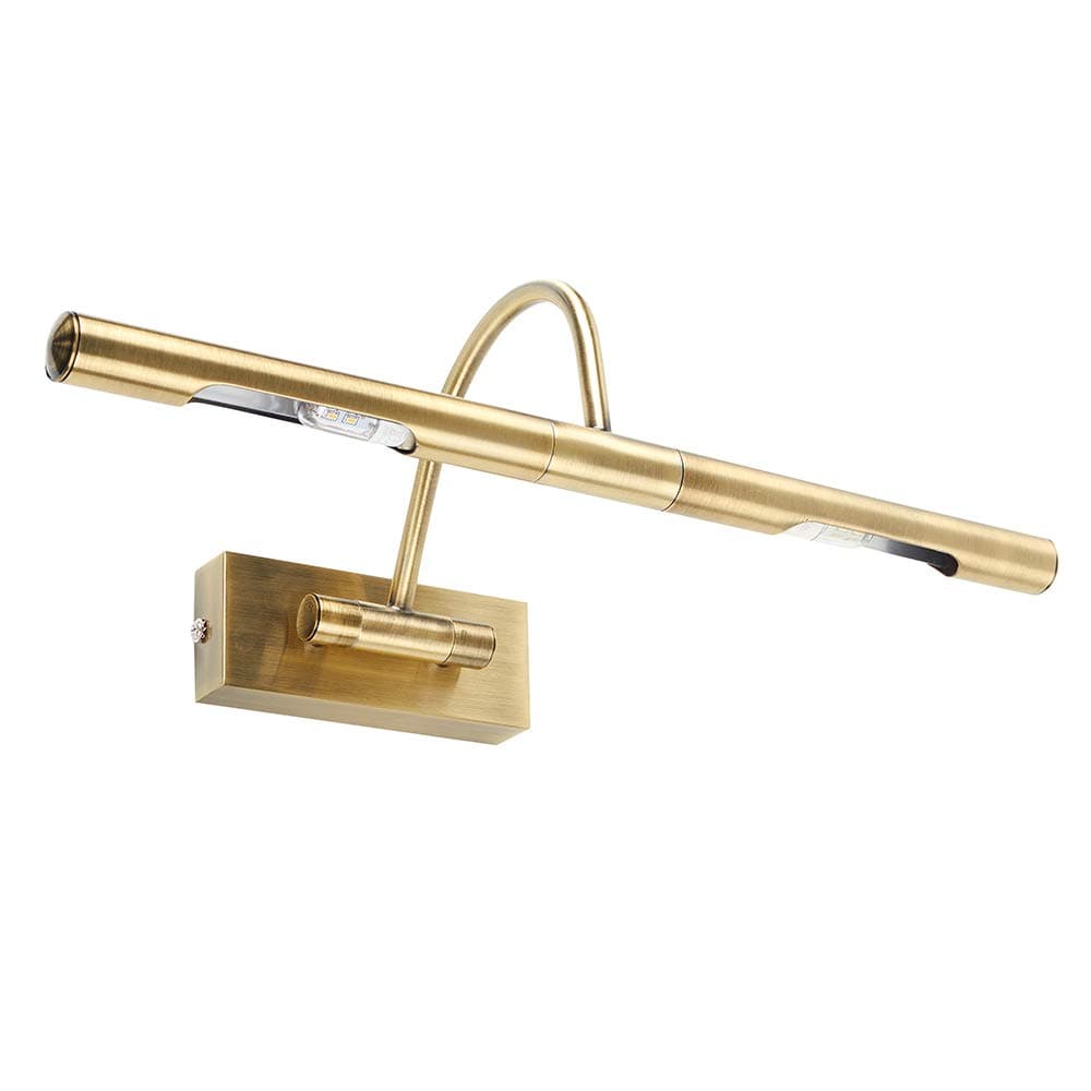 MiniSun | Capri Adjustable Antique Brass Mains Powered Display Wall Light | Hardwired Picture & Display Lights, Home Décor & Improvement Essential | Includes LED Bulb | Mains Wired