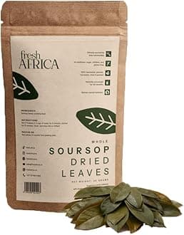 Organic Soursop Leaves | 100% Natural Dried Graviola Whole Leaves | Guanabana Hojas Loose Leaf | Caffeine Free Herbal Detox Tea | 50g