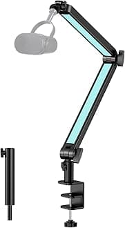 Blue Yeti Boom Arm - Mic Arm for Blue Yeti Microphone, Mic Arm Desk Mount with Extension Tube for Gaming Microphone and Most Condenser Mics, Premium Arm for Gaming and Streaming by YOUSHARES (Blue)
