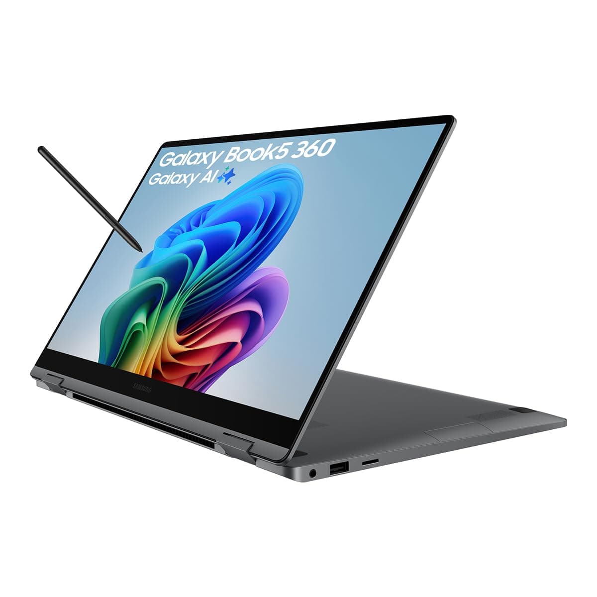 Samsung Galaxy Book5 360, Copilot+ PC (2025) 15.6", Intel Core Ultra 5 Processor, S Pen Included, 16GB RAM, 512GB Storage, Grey