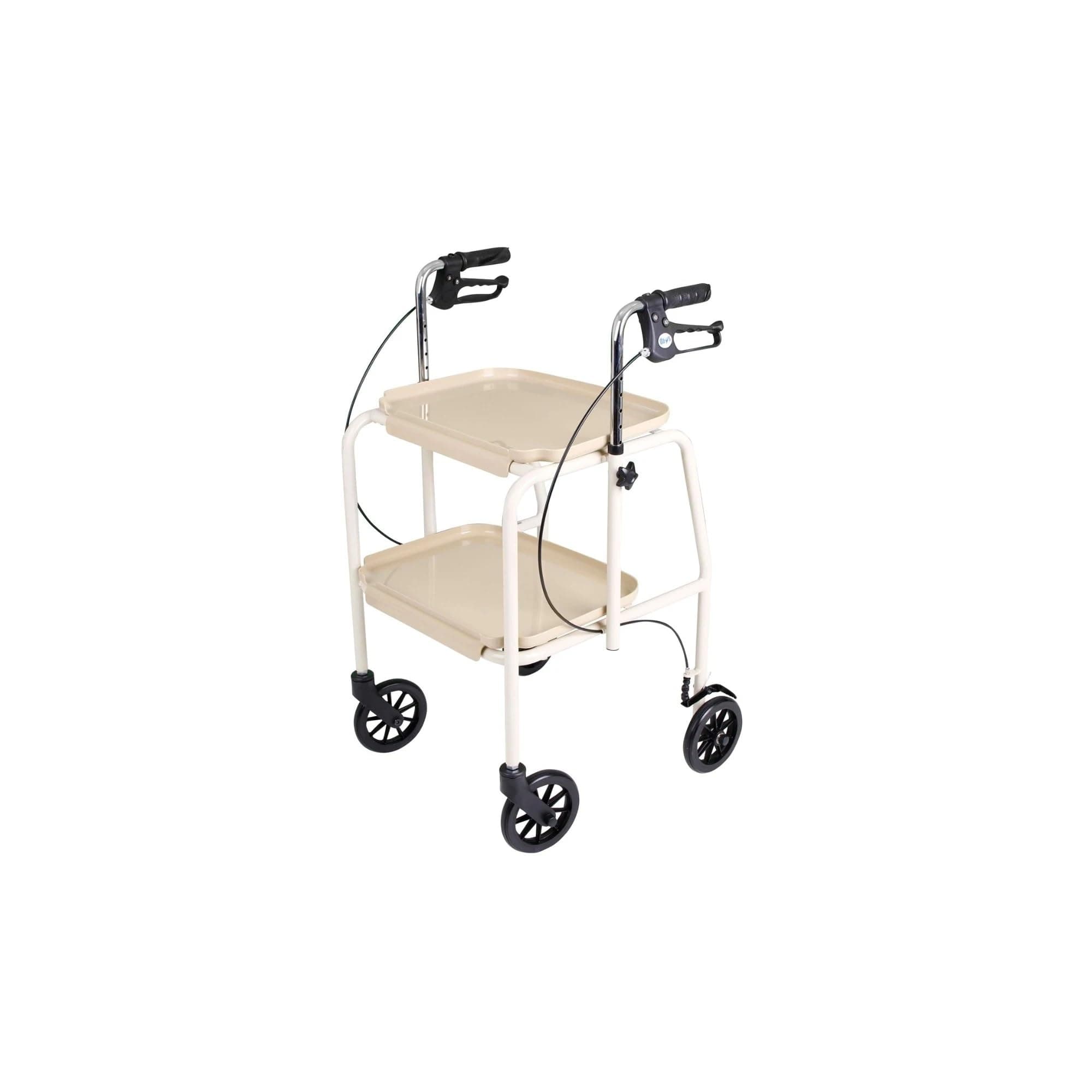 Sponsored Ad – Walker Trolley - Durable Mobility Walker with Adjustable Height & Lockable Hand Brakes - Easy to Clean & Maneuvere - Perfect Mobility Aid for Elderly & Disabled Users | Cream