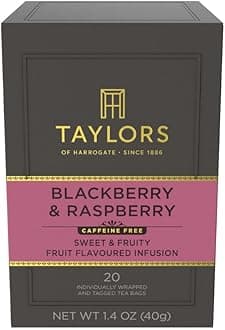 Blackberry & Raspberry, Herbal Tea, Individually Wrapped Bags, 20 Count (Pack of 6), Sweet, Tart & Tangy, Caffeine-Free, Enjoy Hot or Iced, 120 Teabags Total
