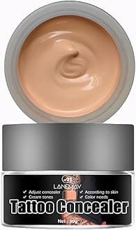Tattoo Cover Up, Invisible Waterproof Concealer,Long Lasting Professional Skin Makeup Concealer Kit for Body Leg Tattoo, 30g (deep)