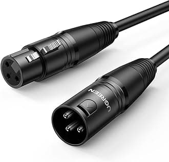 UGREEN XLR Cable 3.3FT, XLR Speaker Cable 3Pin Stereo Microphone Lead Male to Female Extender for Home Studio Power Amplifier Mixer Desk Professional Recording Live Stage (1M)