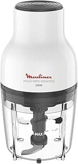 MOULINEX Vegetable Chopper | Moulinette Essential Chopper | 300 W | 400 ml | White/Black | Plastic | 2 Years Warranty | DJ520127