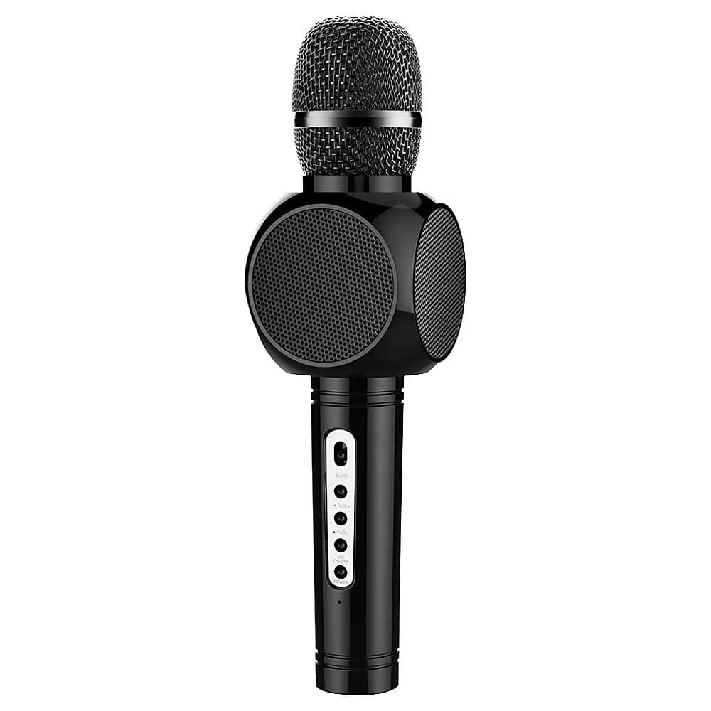 Ksera Wireless Karaoke Microphone, Bluetooth Microphone Player with Speaker For Home KTV Outdoor Party Music, Voice Changer Compatible with IOS& Android Smartphone/tablet, Gift for Kids (Black)