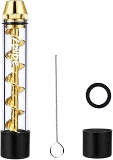 Glass Blunt Pipe Kit, King Style, Glass Bottle, Cleaning Kit, for Tobacco, Dry Herbs, Tea, Herb Leaves and Spices