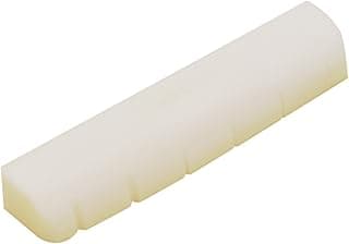 Metallor 6 String Pre-Slotted Bone Guitar Nut Replacement Compatible with LP Style Electric Guitar Acoustic Guitar White Unbleached.(Nut: 43×9×6mm)