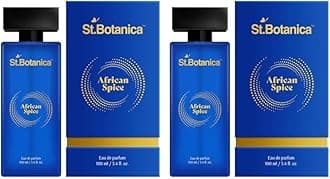 St.Botanica African Spice Perfume 100ml | Luxury Perfume for Men | Long Lasting Perfume with Mandarin, Geranium & Sandalwood | Spicy, Citrus & Musky Scent | Eau De Parfum (Pack of 2)