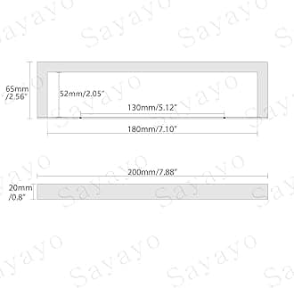 SAYAYO EGJF020-B-2023 Towel Rail No Drilling Black Guest Towel Holder Wall Mounted Stainless Steel Bath Towel Holder for Bathroom and Kitchen 20 cm