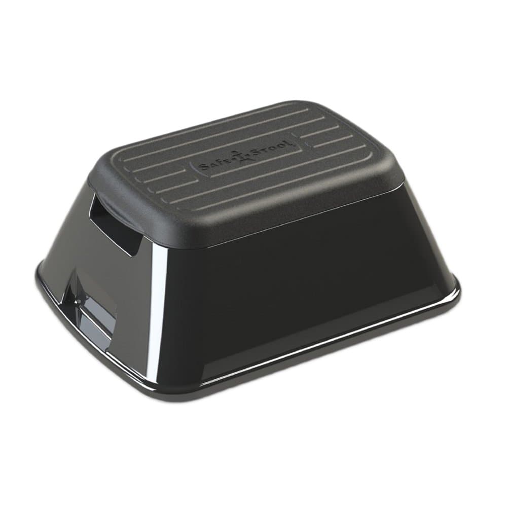 1-Step Plastic Anti-Tip Safe-T Step Stool with 375 lb. Load Capacity Color: Black