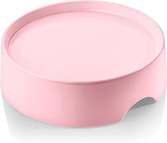 CatGuru Food Table for Cat Bowls, Elevated Feeding Station for Cat Food Bowl, Raised Stand for Pet Food and Water Bowls, Pet Feeder for Indoor Cats, Stress Free Stand for Pet Dishes (Pink, Standard)