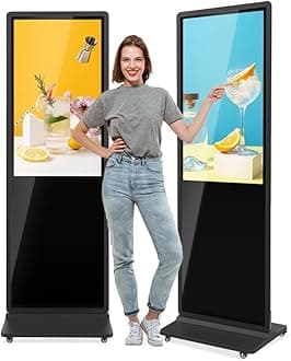 - MWE 43 Inch Indoor Digital Signage Touchscreen Kiosk Floor Standing Advertising Display LCD Totem Interactive Display Poster Android System with Auto Media Player