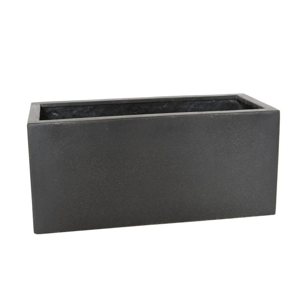 Woodlodge40cm Black Polylite Trough Planter