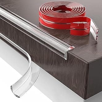 SafeEdge 1-Meter Silicone Edge Protector Strip | Baby Proofing Corner Guard | Soft & Durable Cushion for Furniture, Desks, Sharp Corners | Child Safety(1 Meter)