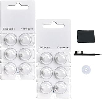 Click Dome 4mm Open for Connexx,Siemens,Signia and Rexton RIC Hearing Aids with Cleaning Brush Tools (4MM)