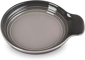 Signature Stoneware Spoon Rest, 6 Inches, Oyster