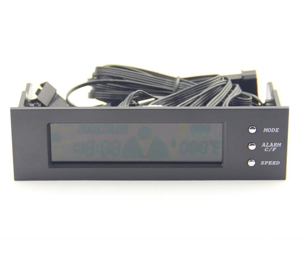 5.25" LCD Panel Fan Speed Controller CPU HD Temperature Sensor Pc Computer