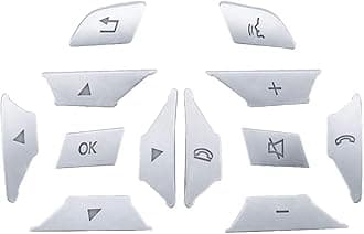 Chrome Steering Wheel Button Sticker