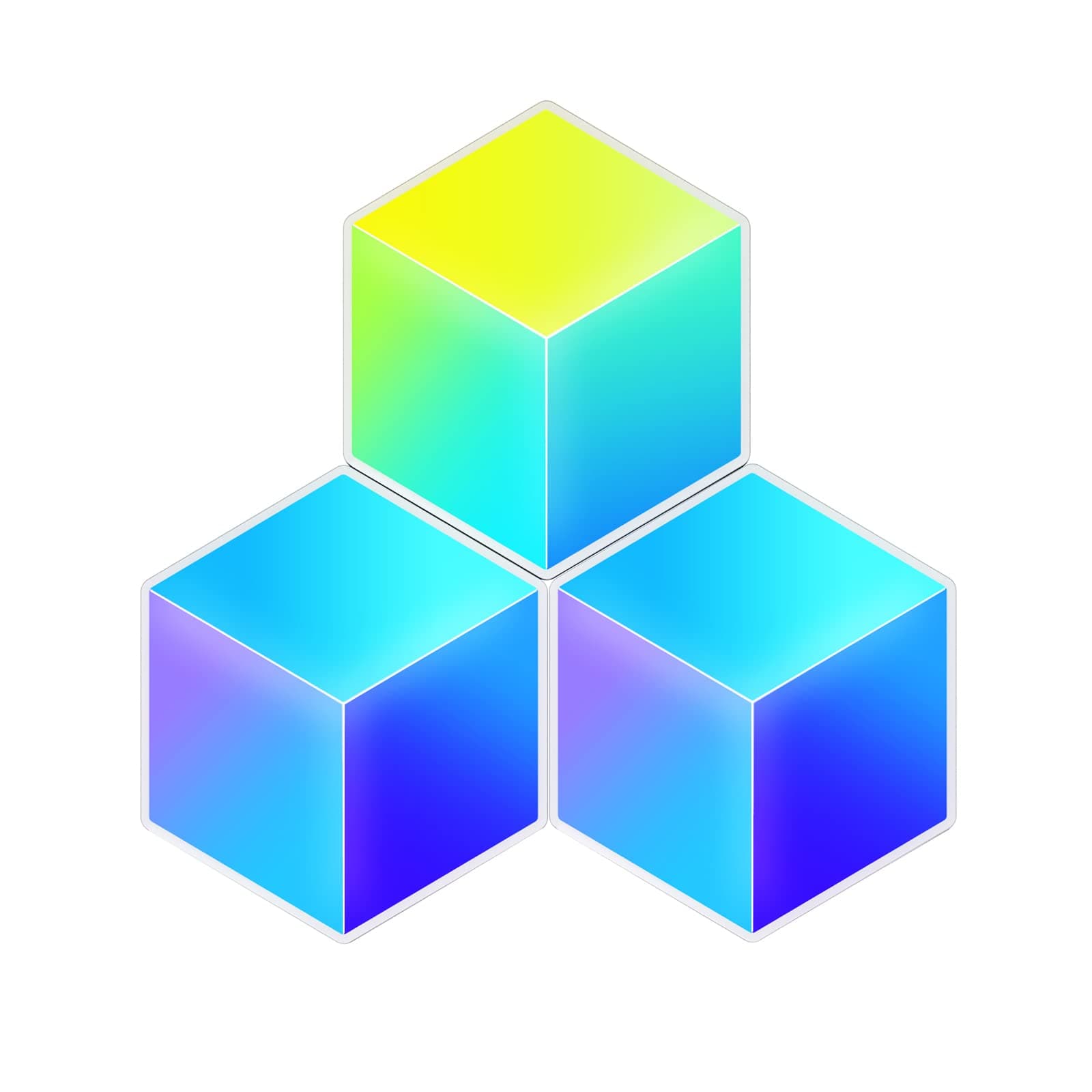 Govee Glide 3D Hexa Pro Light Panels Expansion Pack (3 Panels) with Linking Cables, only Work Hexa Pro Light Panels H6066