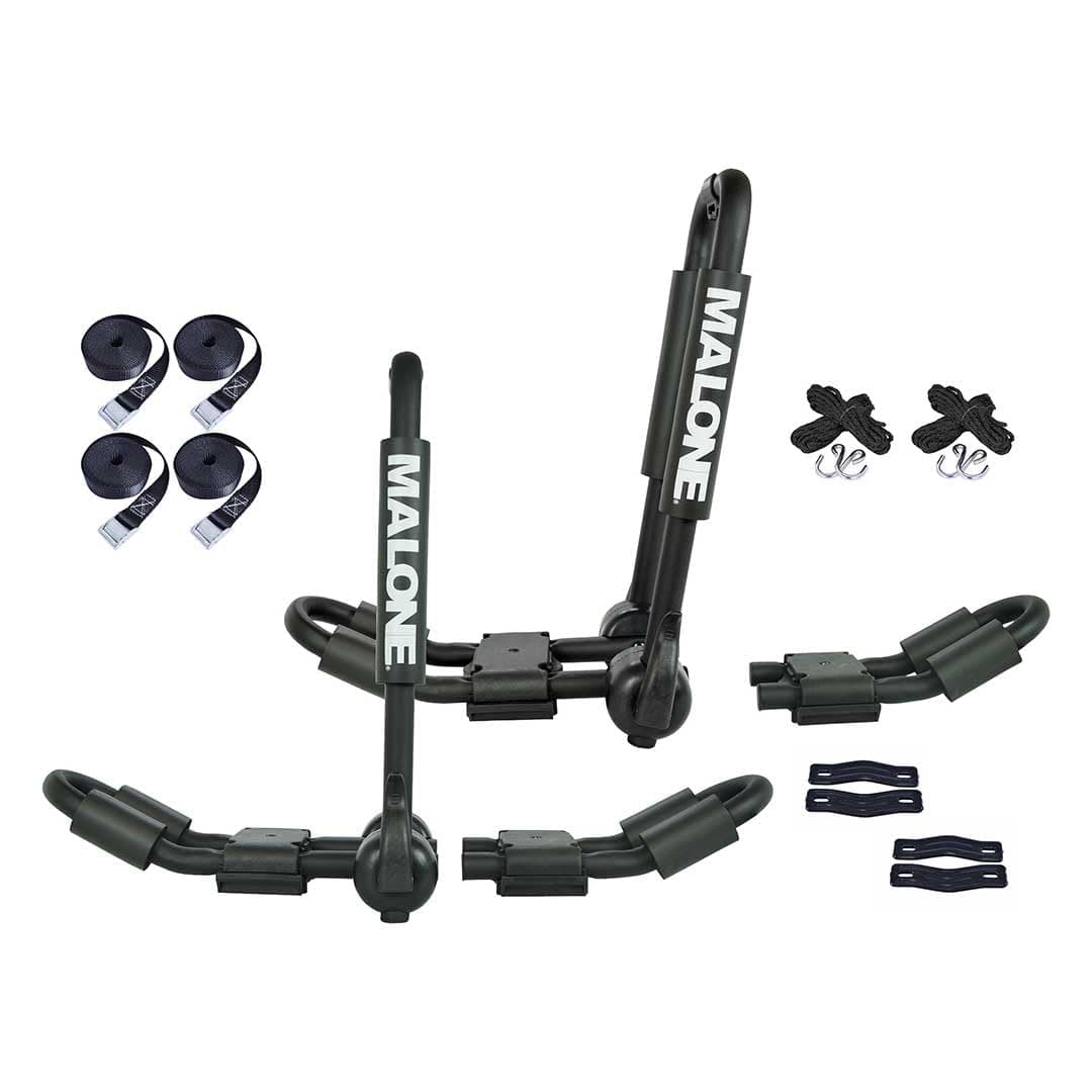 Malone Foldaway-5™ Multi-Rack Folding 1 or 2 Kayak, SUP, Canoe Carrier, Black (MPG125)