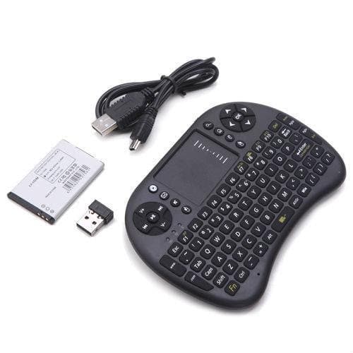 shopperzone Mini wireless keyboard and mouse (Touch pad) combo for Smart Tv, Android Tv Box, Android Tablets, 360xbox, Ps3 Htpc Iptv 2.4G (Black)