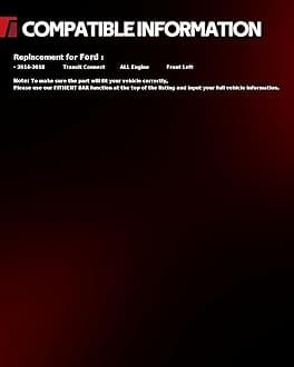 Torchbeam CV Axle Shaft Assembly Compatible with 2014-2018 Transit Connect, Front Left CV Axle 66-2351