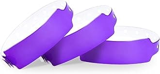 Colored Wristbands 100 Pack - Colored Wristbands for Events, Vinyl Wrist Bands of Party