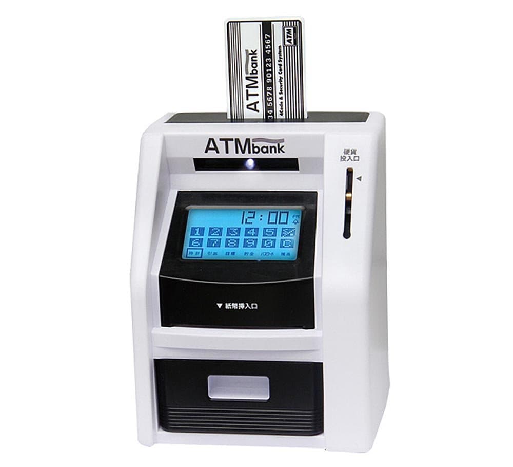 ATM Shaped Multi Function Piggy Bank with Touch Panel