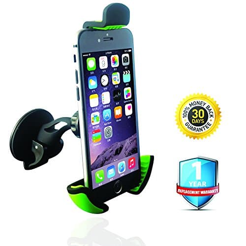 Car Mount, Quesonic Universal Windshield Smartphone Car Mount Holder for iPhone, Samsung Galaxy, Any Phone Size up to 6.3 inch (CWS7)