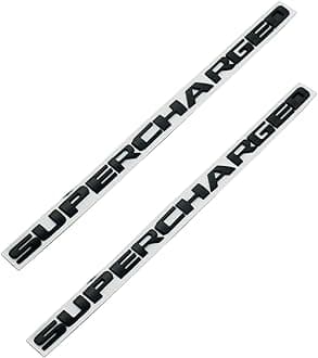 2X Supercharged Letter Emblem Metal Badges Nameplate Logo (Black)