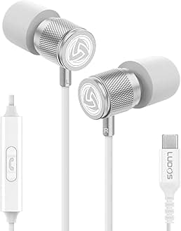 Ultra USB C Headphones for iPhone 17 16 15 Pro Max Plus Air iPad Pro, 5 Years Warranty, Magnetic USB-C Earbuds for Samsung Galaxy S24 S23 Ultra S22 S21 FE S20 A55 A54 A53, USB Type C Earphones