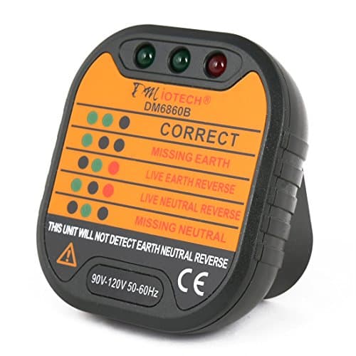 DMiotech Receptacle Tester Circuit Analyzer US Voltage 90-120V AC Socket Outlet Tester Meter Live Line Checker DM6860B