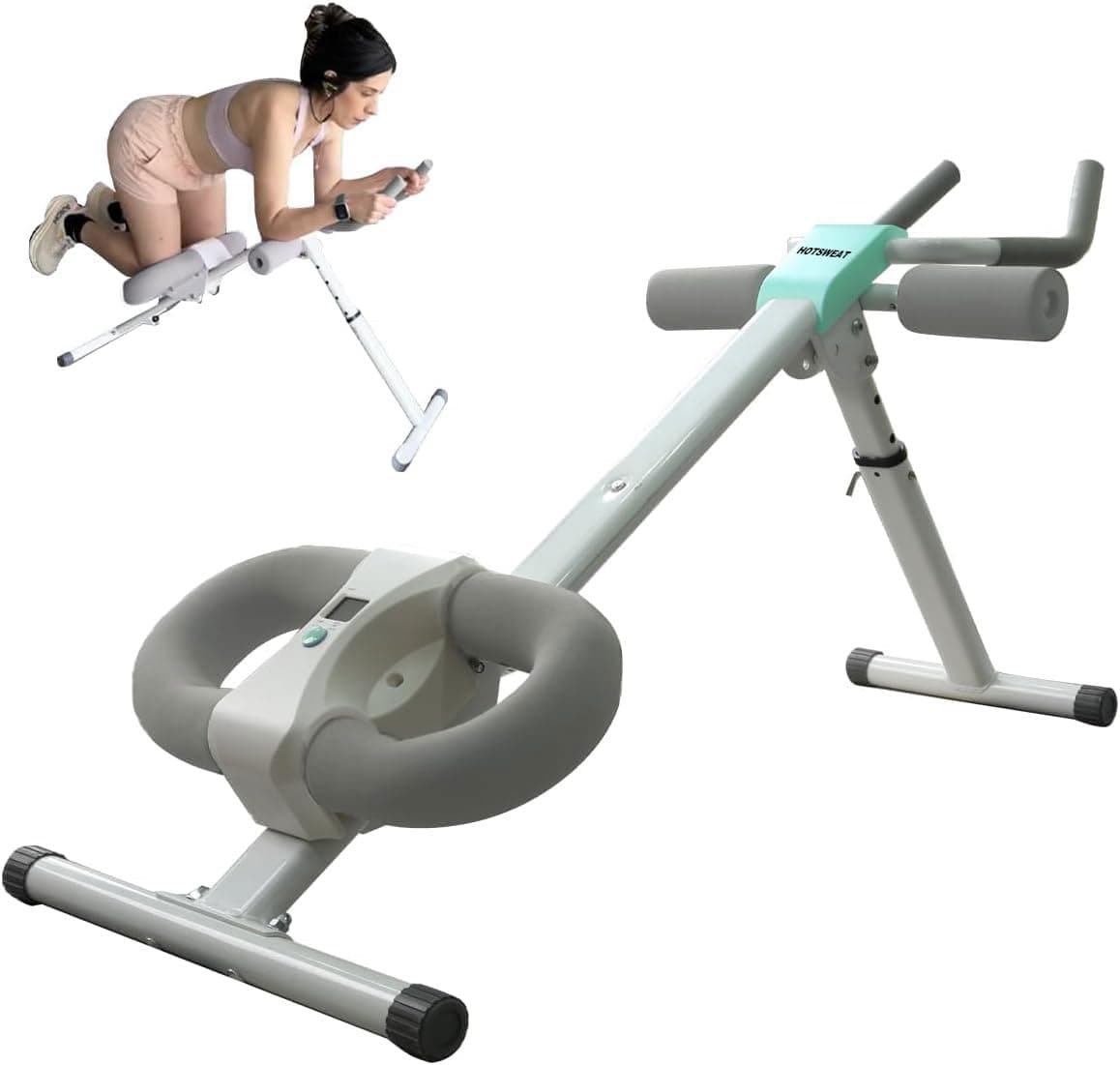 Ab Workout Equipment Abdominal Trainer, Adjustable Ab Machine at Home Gym, Foldable Abdominal Exercise Machine, Core & Ab Trainer Machine for Stomach Workout