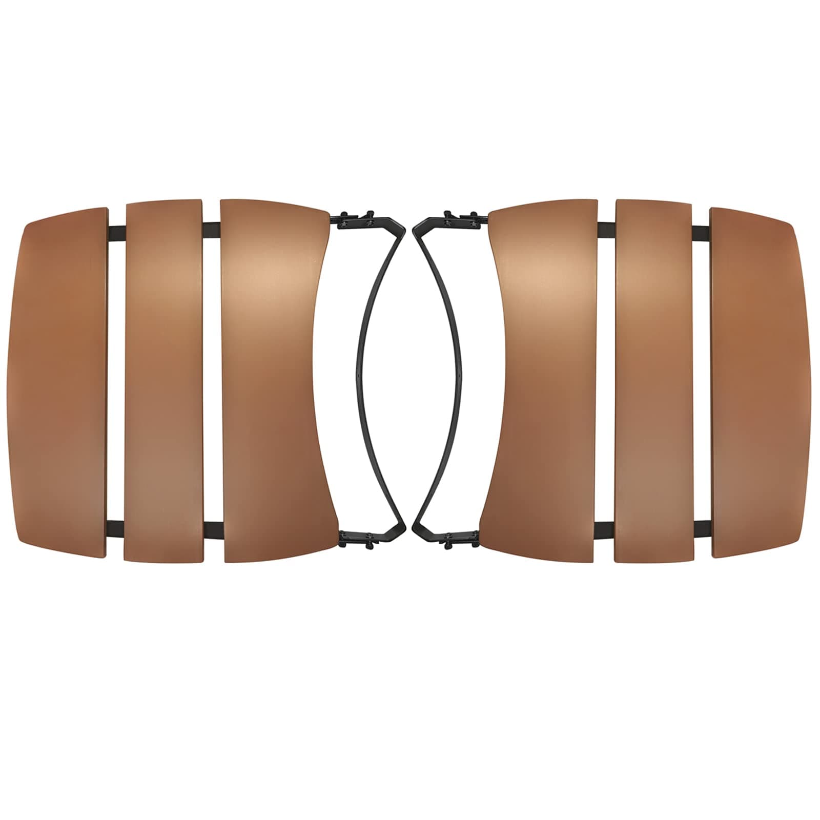 QuantfireSide Shelves Big Green Egg Accessories, Composite 3 Slat Egg Mates for Large Big Green Egg with Folding Side Shelves Replacement Parts Grill & Smoker Accessories