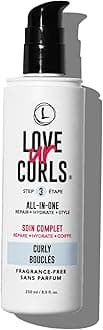 Fragrance Free All in One Curl Cream Styler for Curly Textured Hair, Repair, Define, Hydrate & Style with Shea Butter, 250mL