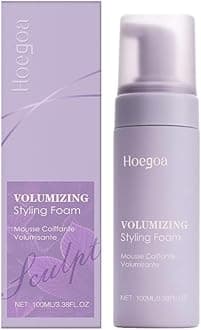 Hoegoa Volumizing Styling Foam, Hairdressing Styling for Fine, Flat and Thinning Hair, Moisturizing Care Foam Styling Mousse Creates Natural Air, Fluffy and Durable Stability, 100ml/3.38fl oz